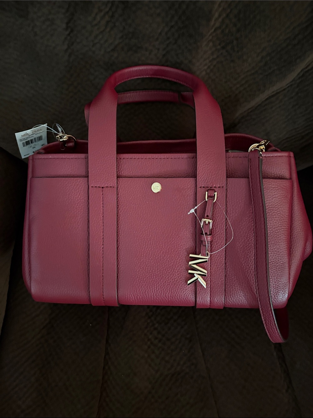 Michael Kors Red Leather Satchel